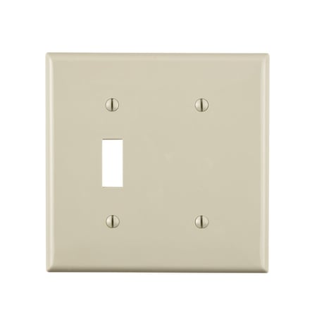 Leviton Leviton Light Almond 2 gang Thermoplastic Nylon Blank Wall Plate 1 pk 80706-00T